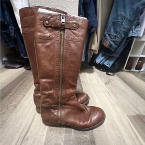 Franco Sarto Brown Leather Boots